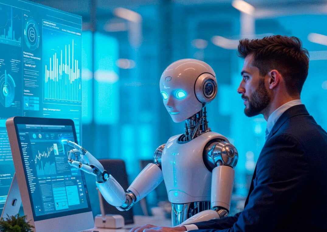 man-robot-working-together-high-tech-office