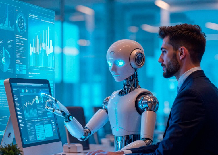 man-robot-working-together-high-tech-office